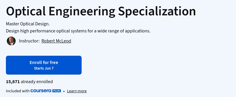 Optical Engineering Specialization