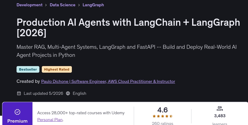 Production AI Agents with LangChain + LangGraph [2026]