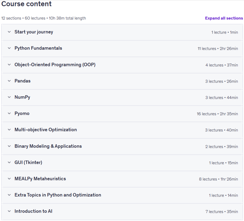 Python for Optimization: From Basics to Pyomo & MEALPy Content