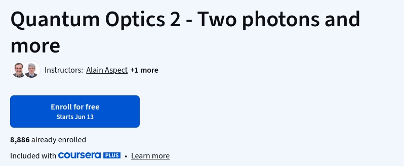 Quantum Optics 2 - Two photons and more