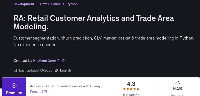 RA_ Retail Customer Analytics and Trade Area Modeling.