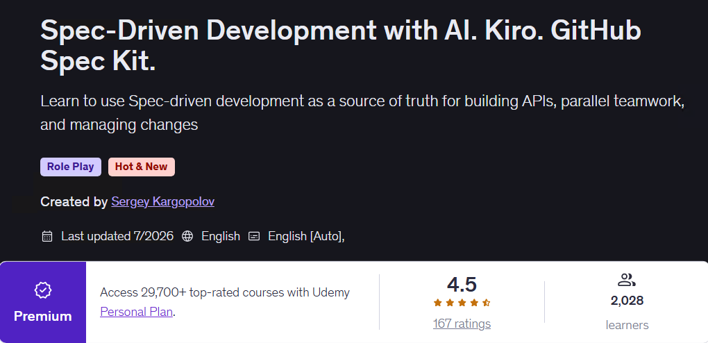 Spec-Driven Development with AI. Kiro. GitHub Spec Kit.