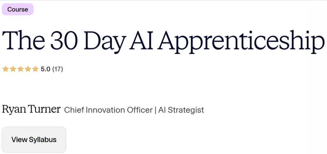 The 30 Day AI Apprenticeship