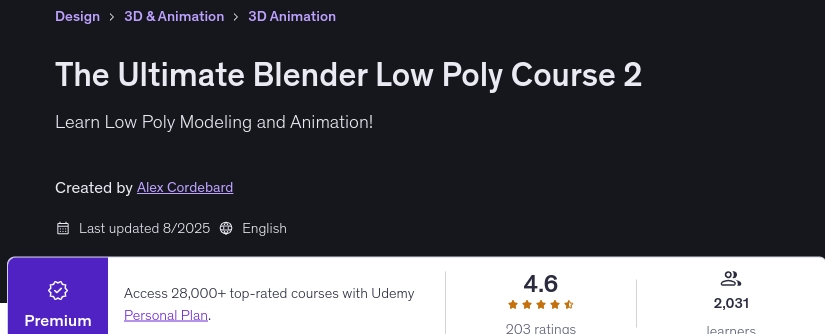 The Ultimate Blender Low Poly Course 2