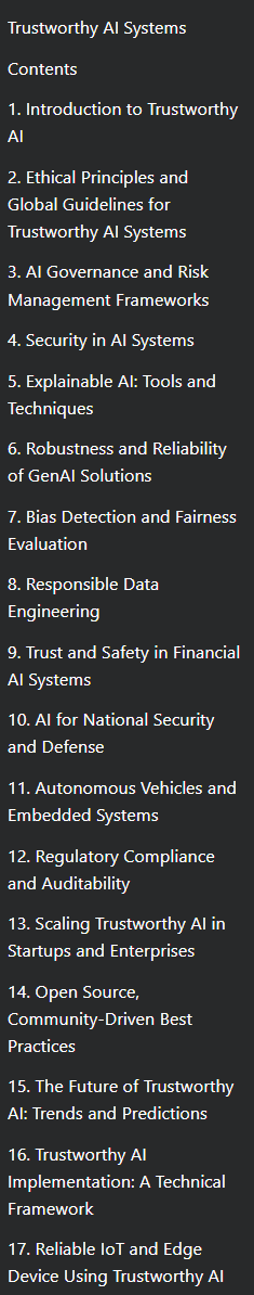 Trustworthy AI Systems
