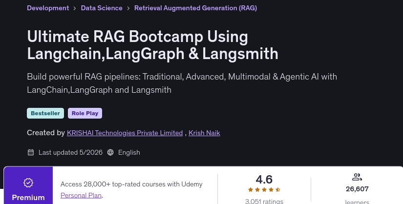 Ultimate RAG Bootcamp Using Langchain,LangGraph & Langsmith