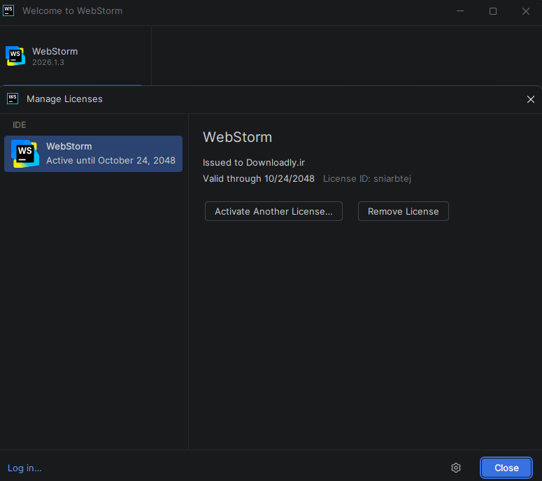 JetBrains WebStorm 2026.1.3