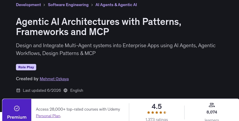 Agentic AI Architectures with Patterns, Frameworks and MCP
