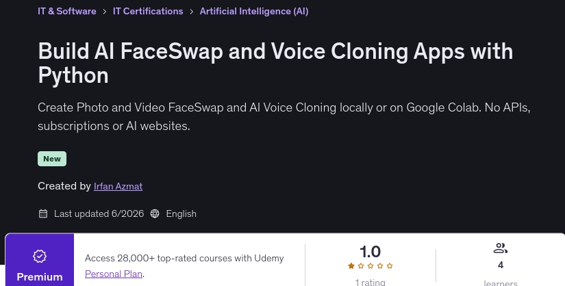 Build AI FaceSwap and Voice Cloning Apps with Python