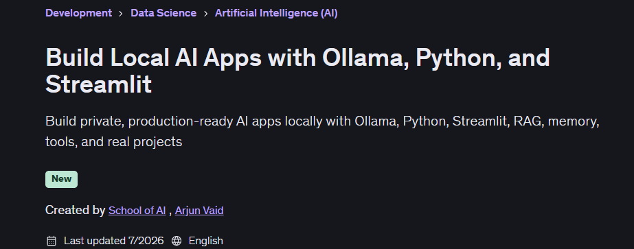 Build Local AI Apps with Ollama, Python, and Streamlit