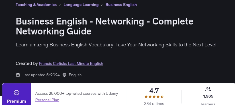 Business English - Networking - Complete Networking Guide