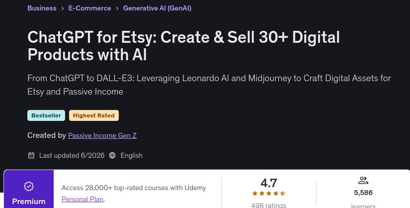 ChatGPT for Etsy_ Create & Sell 30+ Digital Products with AI