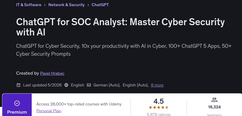 ChatGPT for SOC Analyst_ Master Cyber Security with AI