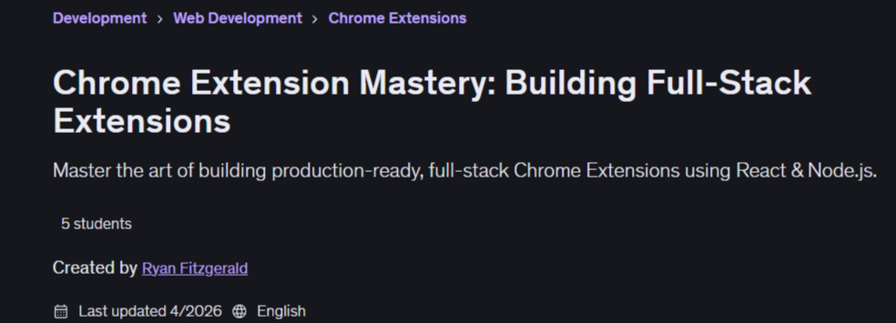 Chrome Extension Mastery: Building Full-Stack Extensions