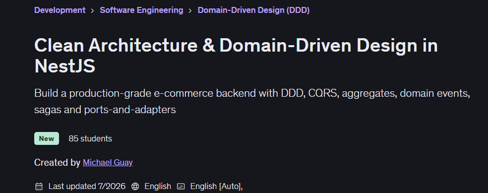 Clean Architecture & Domain-Driven Design in NestJS