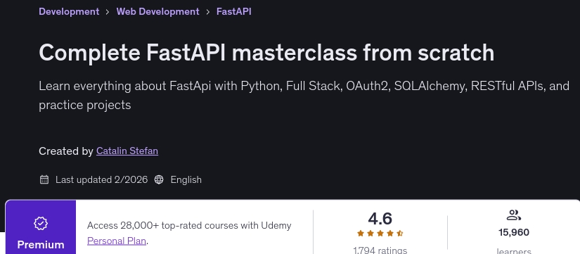 Complete FastAPI masterclass from scratch