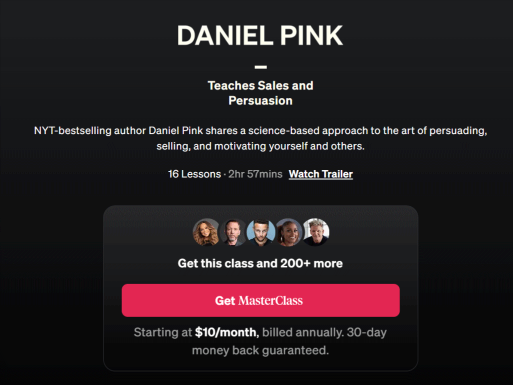 Daniel Pink Teaches Sales and Persuasion