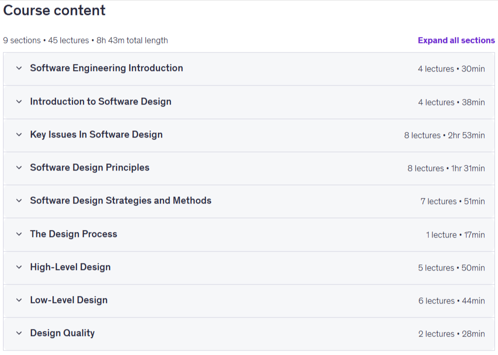 Design Engineering: Software Engineering Content