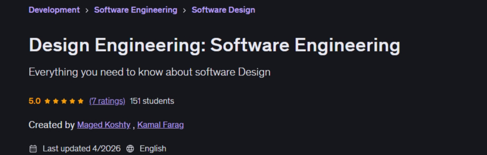 Design Engineering: Software Engineering