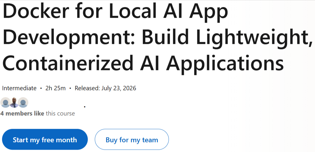 Docker for Local AI App Development: Build Lightweight, Containerized AI Applications