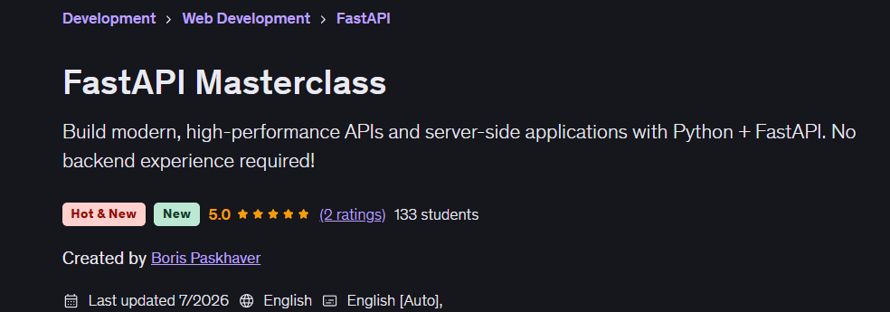 FastAPI Masterclass