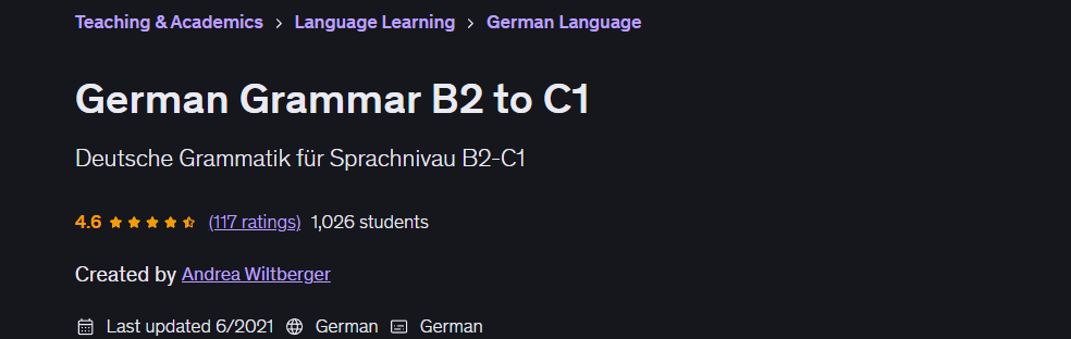 German Grammar B2 to C1