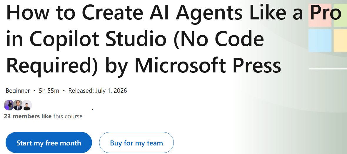 How to Create AI Agents Like a Pro in Copilot Studio (No Code Required) by Microsoft Press
