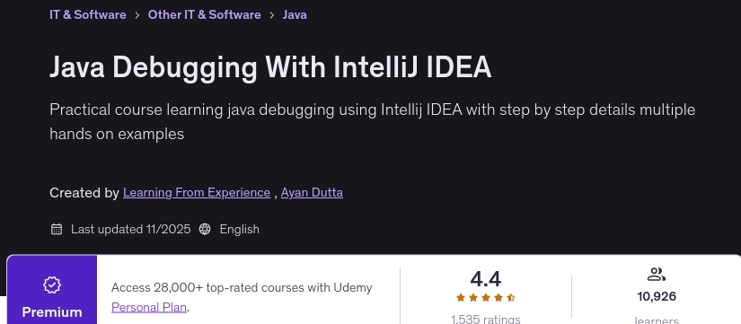 Java Debugging With IntelliJ IDEA