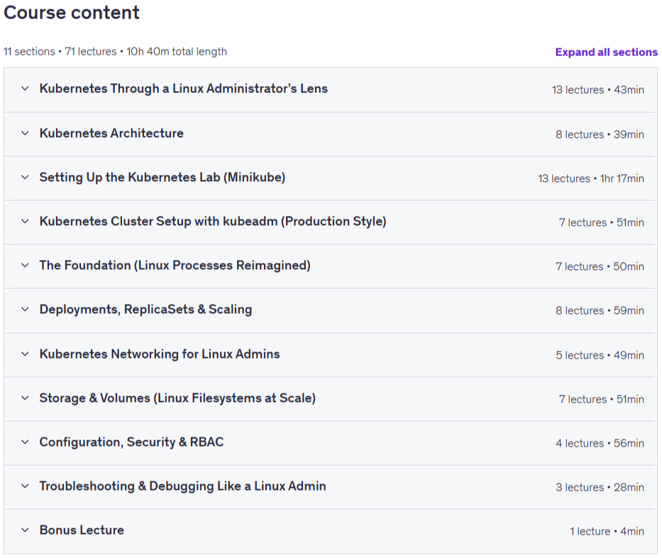 Kubernetes for Linux System Administrators Content