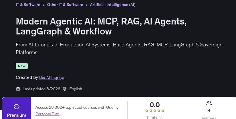 Modern Agentic AI_ MCP, RAG, AI Agents, LangGraph & Workflow
