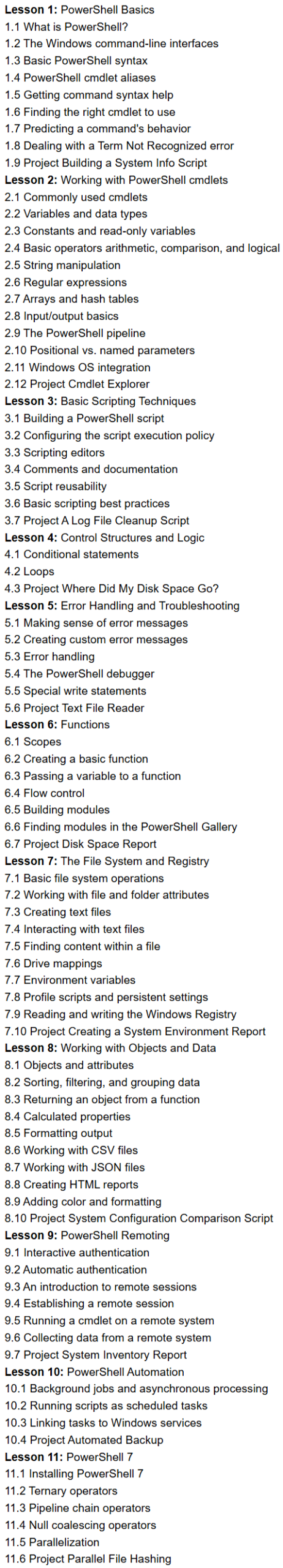 PowerShell Basic: Mastering PowerShell Fundamentals Content