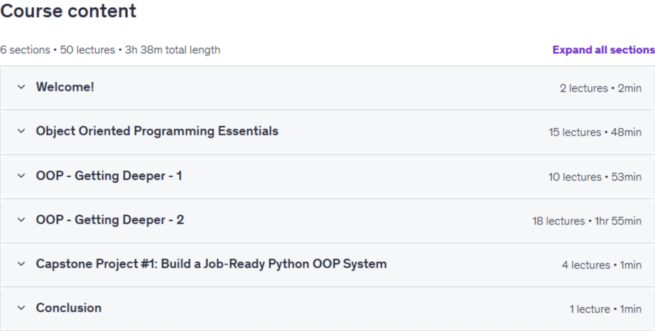 Python OOP for Job‑Ready Clean Code (Real‑World Projects) Content