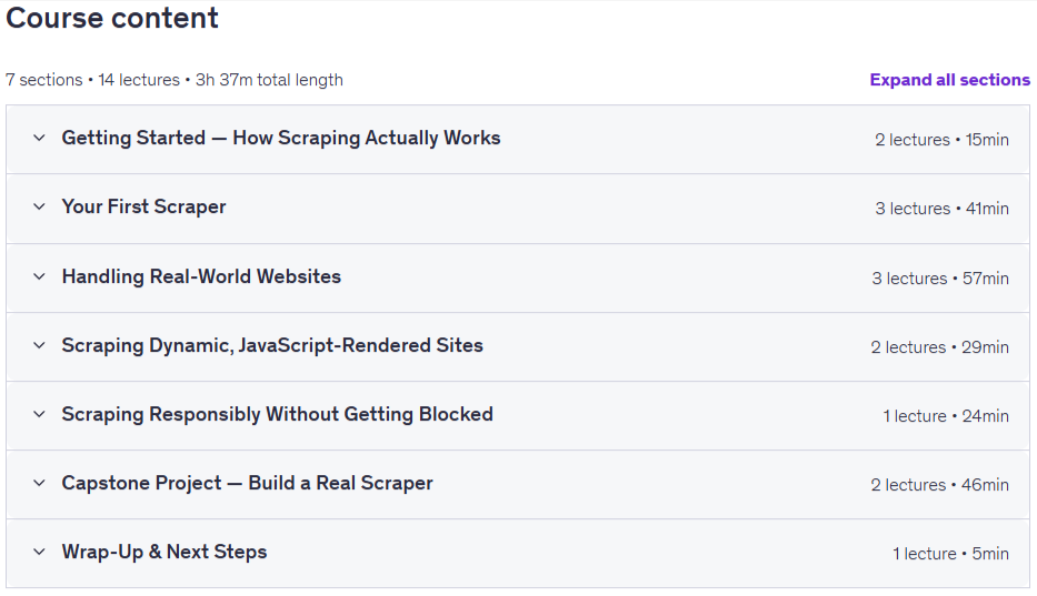Python Web Scraping: Build Real Scrapers Fast & Easy Content