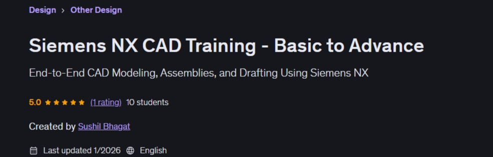 Siemens NX CAD Training - Basic to Advance