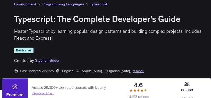 Typescript_ The Complete Developer's Guide