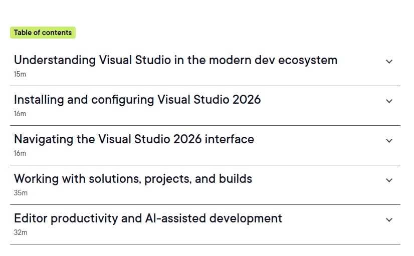Visual Studio 2026 Fundamentals