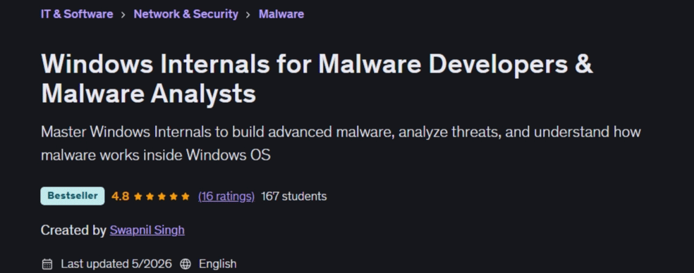Windows Internals for Malware Developers & Malware Analysts