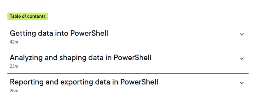 Working with Data in PowerShell