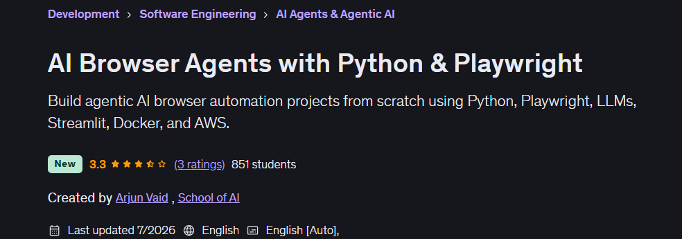 AI Browser Agents with Python & Playwright