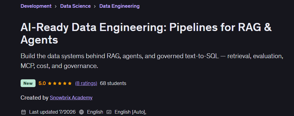 AI-Ready Data Engineering: Pipelines for RAG & Agents