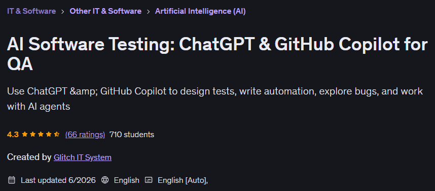 AI Software Testing: ChatGPT & GitHub Copilot for QA