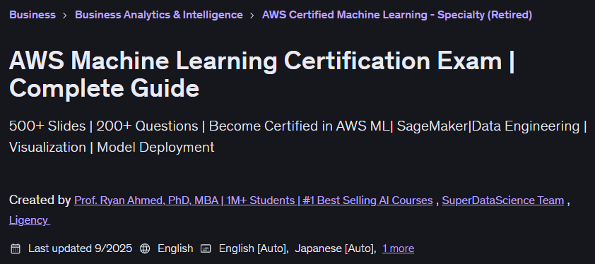 AWS Machine Learning Certification Exam | Complete Guide