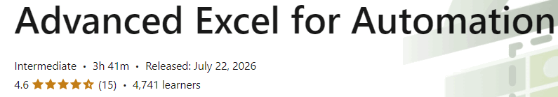 Advanced Excel for Automation