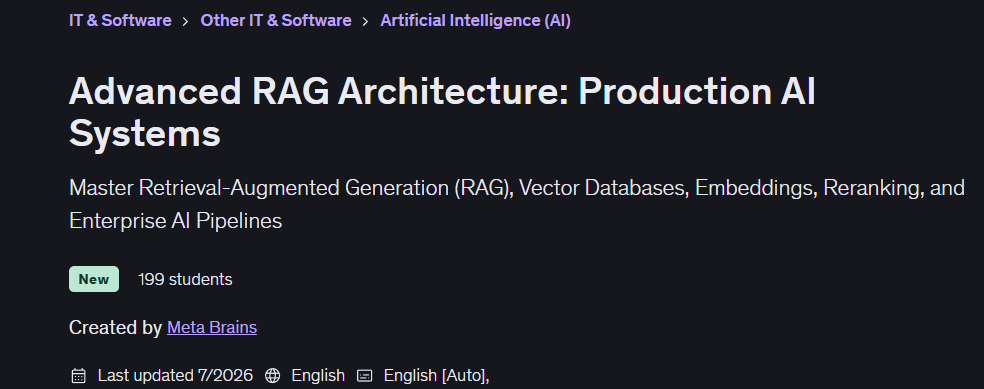 Advanced RAG Architecture: Production AI Systems