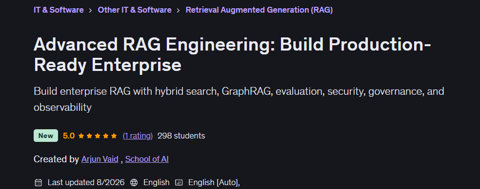 Advanced RAG Engineering: Build Production-Ready Enterprise