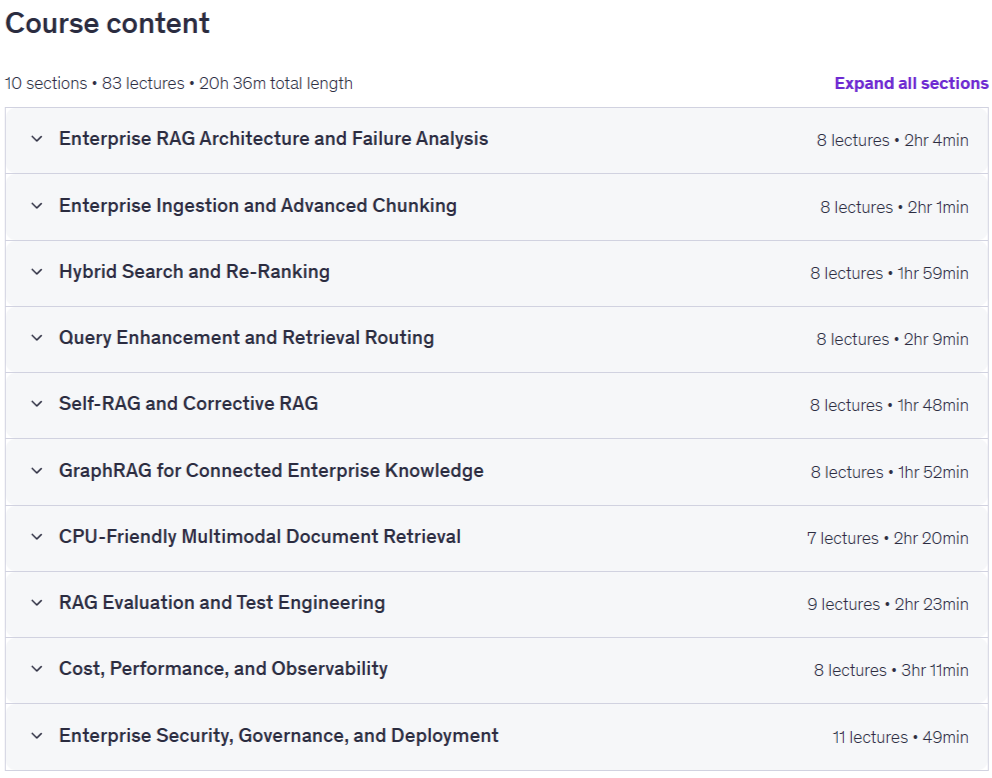 Advanced RAG Engineering: Build Production-Ready Enterprise