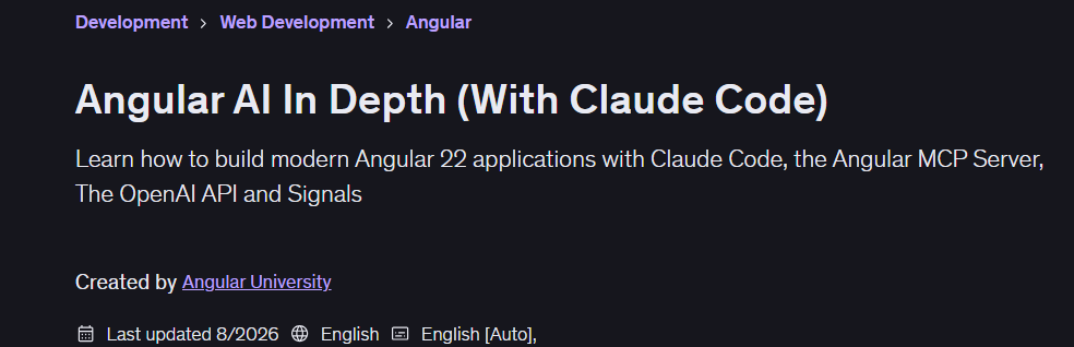 Angular AI In Depth (With Claude Code)