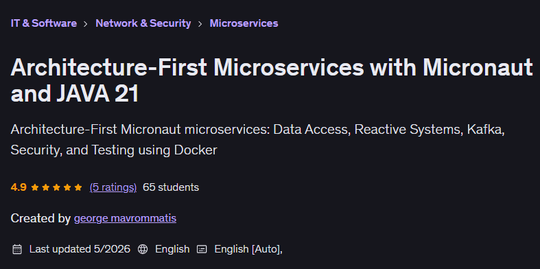 Architecture-First Microservices with Micronaut and JAVA 21 