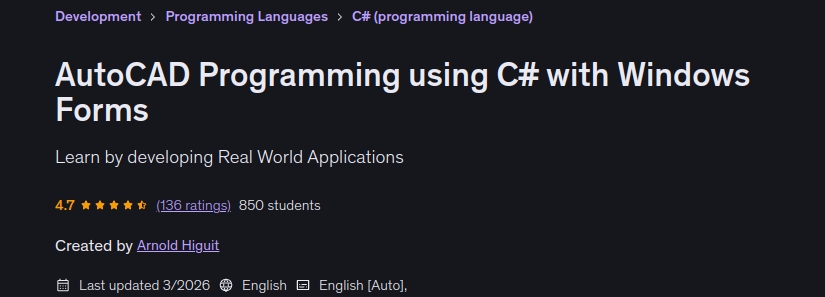 AutoCAD Programming using C_ with Windows Forms