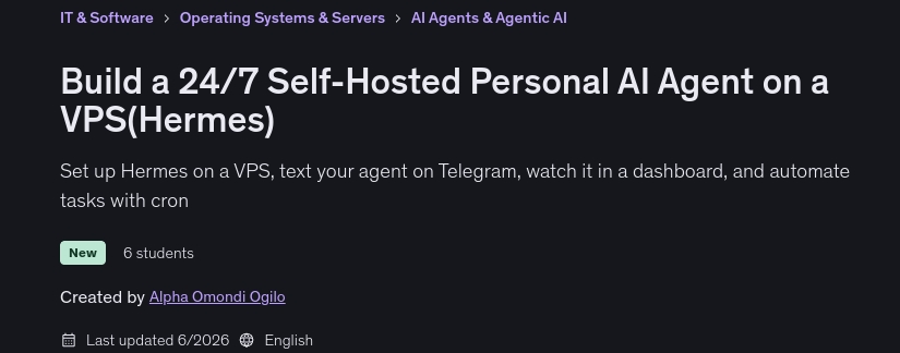 Build a 24_7 Self-Hosted Personal AI Agent on a VPS(Hermes)